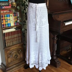 Bohemian chic crochet skirt
